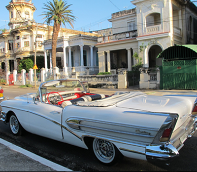 Vintage American Car In Varadero