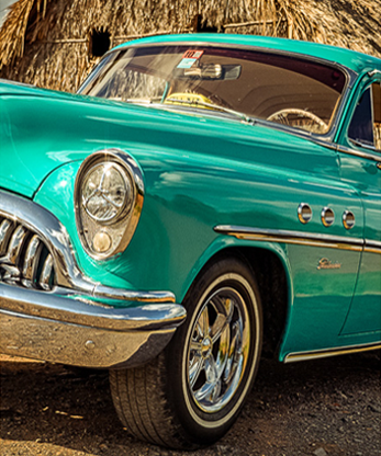 Vintage American Car In Varadero