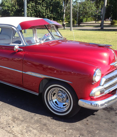 Vintage American Car In Varadero